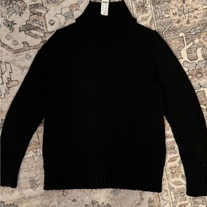 J.Crew Black Cotton Turtleneck Sweater